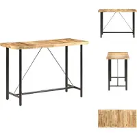 vidaXL Table de bar 150x70x107 cm Bois de manguier rugueux - Tables de salle à manger