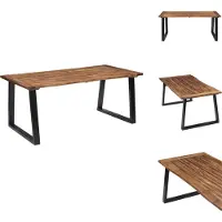 vidaXL Table de salle à manger en bois massif d'acacia 180 x 90 cm