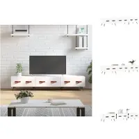 vidaXL Armoire TV Blanc 150x36x30 cm Bois composite