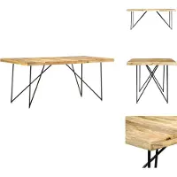 vidaXL Table de salle à manger 180×90×76 cm Mango Massif - Tables de salle à manger