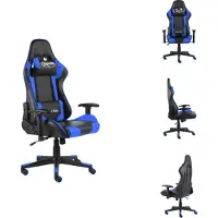 vidaXL Chaise de jeu Pivotante Bleu PVC - Fauteuil de jeu