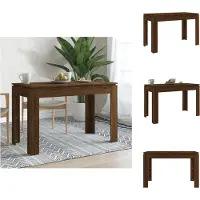 vidaXL Table de salle à manger marron aspect chêne 120x60x76 cm Bois composite - Tables de salle à manger