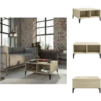 vidaXL Table basse Chêne Sonoma 60x60x30 cm Bois composite - Tables basses