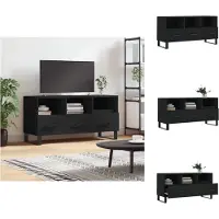vidaXL Armoire TV noire 102x36x50 cm Bois composite - Meuble TV