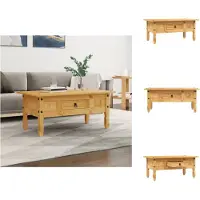 vidaXL Table basse style mexicain en pin 100x60x45 cm - Tables basses