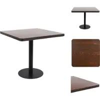 vidaXL Table de bistrot brun foncé 80x80 cm MDF - Tables de salle à manger