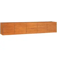 vidaXL Lit surélevé Rouillé 400x80x77 cm acier corten