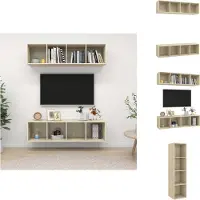 vidaXL Meubles TV muraux 2 pcs. chêne Sonoma bois composite - Meubles TV