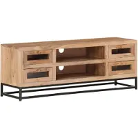 vidaXL Armoire TV 110x30x40 cm en bois massif d'acacia