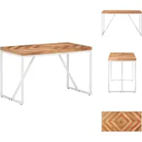 vidaXL Table de salle à manger 120x60x76 cm en bois massif d'acacia et de mangue - Tables de salle à manger