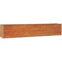 vidaXL Lit surélevé Rouillé 240x40x45 cm acier corten