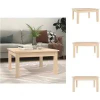 vidaXL Table basse 55x55x30 cm Pin massif - Tables basses