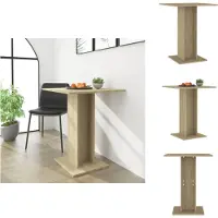 vidaXL Table de bistrot Chêne Sonoma 60x60x75 cm Bois composite - Tables de salle à manger
