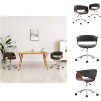 vidaXL Chaise de salle à manger pivotante 2 pcs. Gris Tissu - Chaises de salle à manger