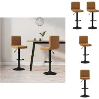 vidaXL Tabouret de bar 2 pcs velours brun - Tabouret de bar