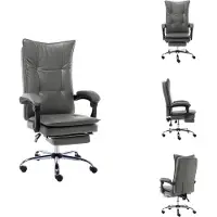 vidaXL Chaise de bureau Anthracite similicuir - Chaises de bureau