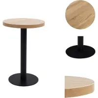 vidaXL Table de bistrot marron clair 50 cm MDF - Tables de salle à manger