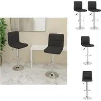 vidaXL Tabouret de bar 2 pcs. noir tissu - Tabouret de bar
