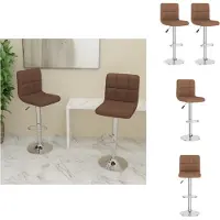 vidaXL Tabouret de bar 2 pcs tissu marron - Tabouret de bar