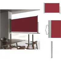 vidaXL Marquise latérale extensible 60×300 cm Rouge - Parasols & Protection solaire