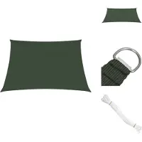 vidaXL Voile d'ombrage 160 g/m² Vert foncé 3/4x2 m HDPE - Parasols & Protection solaire