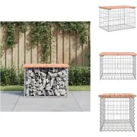 vidaXL Banc de jardin en gabions 63x44x42 cm bois massif Douglas - Bancs de jardin