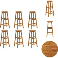 vidaXL Tabouret de bar 6 pcs. Acacia massif - Chaises de jardin