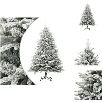 vidaXL Sapin de Noël artificiel enneigé Vert 210 cm PVC PE - Sapins de Noël
