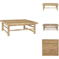 vidaXL Table de jardin 65x65x30 cm Bambou - éléments de canapé de jardin
