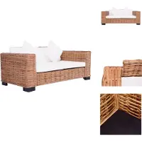vidaXL Canapé de jardin 2 places en rotin naturel - Canapés de jardin