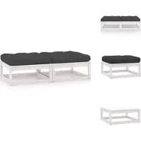 vidaXL Tabouret de jardin avec coussin 2 pcs. Pin massif - Eléments de canapés de jardin
