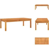 vidaXL Table basse 100x50x33 cm bois massif acacia - éléments de canapé de jardin