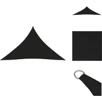 vidaXL Voile d'ombrage Oxford Tissu Triangulaire 5x5x6 m Noir - Parasols & Protection solaire