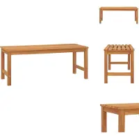 vidaXL Banc de jardin 114 cm bois massif teck - Bancs de jardin