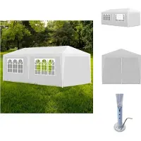 vidaXL Tente de réception 3x6 m Blanc - Pavillons & Tentes de réception