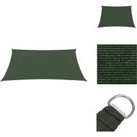 vidaXL Voile d'ombrage 160 g/m² Vert foncé 3/4x3 m HDPE - Parasols & Protection solaire