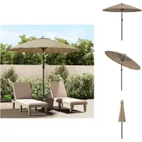 vidaXL Parasol avec mât en aluminium 270 cm Taupe - Parasols & Protection solaire