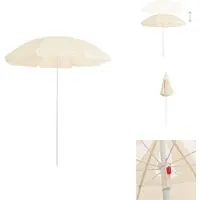 vidaXL Parasol avec mât en acier sable 180 cm - Parasols & ombrelles