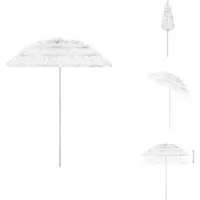 vidaXL Hawaii Parasol Blanc 180 cm - Parasols & ombrelles