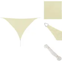 vidaXL Voile d'ombrage Oxford Tissu Triangulaire 3,6 x 3,6 x 3,6 m Crème - Parasols & Ecrans solaires