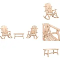 vidaXL Ensemble de salon de jardin 3 pièces en épicéa massif - Ensemble de meubles de jardin
