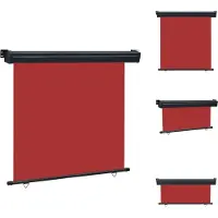 vidaXL Marquise latérale de balcon 170x250 cm Rouge - Parasols & Protection solaire
