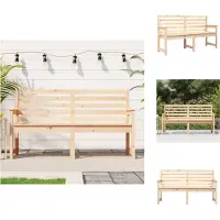 vidaXL Banc de jardin 159,5x48x91,5 cm Pin massif - Bancs de jardin