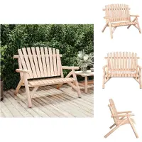 vidaXL Banc de jardin 2 places 119x85x98 cm bois massif épicéa - éléments de canapé de jardin