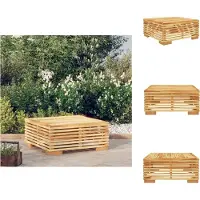vidaXL Table basse de jardin 69,5x69,5x31 cm bois massif teck - éléments de canapé de jardin