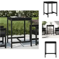 vidaXL Table de jardin noire 82,5x82,5x110 cm Pin massif - Tables de jardin