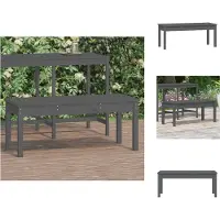 vidaXL Banc de jardin Gris 109x44x45 cm Pin massif - Bancs de jardin