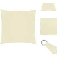 vidaXL Voile d'ombrage Oxford Tissu Carré 7x7 m Crème - Parasols & Protection solaire
