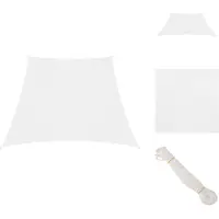 vidaXL Voile d'ombrage Oxford-Tissu Trapézoïdal 3/5x4 m Blanc - Parasols & Ecrans solaires