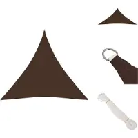 vidaXL Voile d'ombrage Oxford Tissu Triangulaire 3,6x3,6x3,6 m Marron - Parasols & Protection solaire